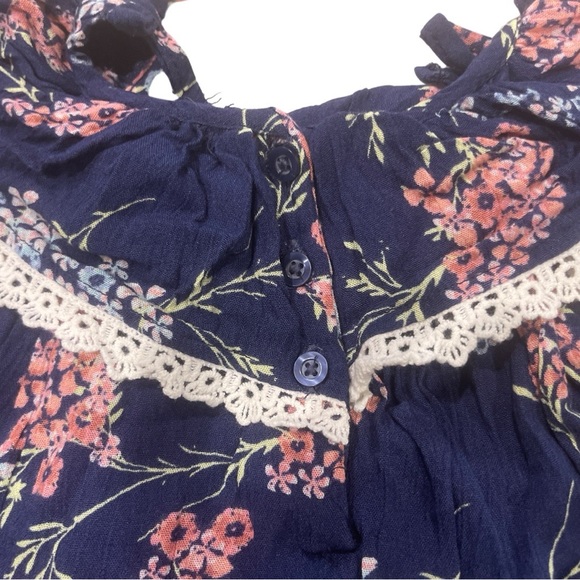 JESSICA SIMPSON || Toddler Girls Shirt Floral Top | Navy Pink Floral || size 2T - Picture 3 of 7